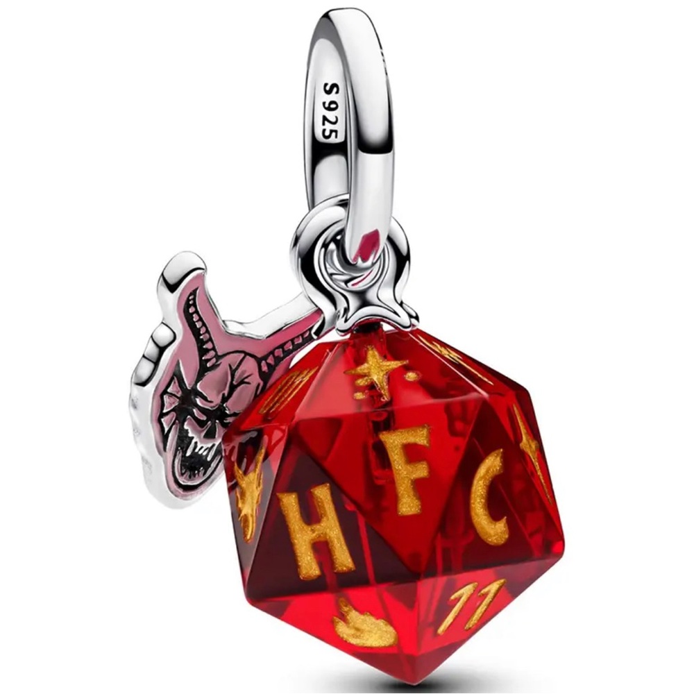 1pcs Pandora x Netflix Logos Stranger Things Charm Sterling Silver D&D Horror